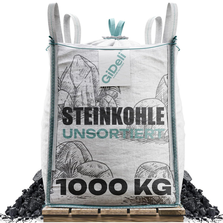 Steinkohle (hnedé uhlie): 1000 kg Anthrazitkohle (antracit): 5-50 mm Vysoká výhrevnosť Kúrenie v krbe Kúrenské uhlie GiDeli