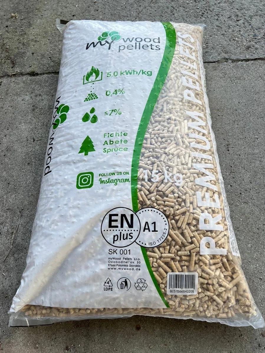 🌲 Drevené pelety zo smreka ENplus A1 – Paleta 990 kg