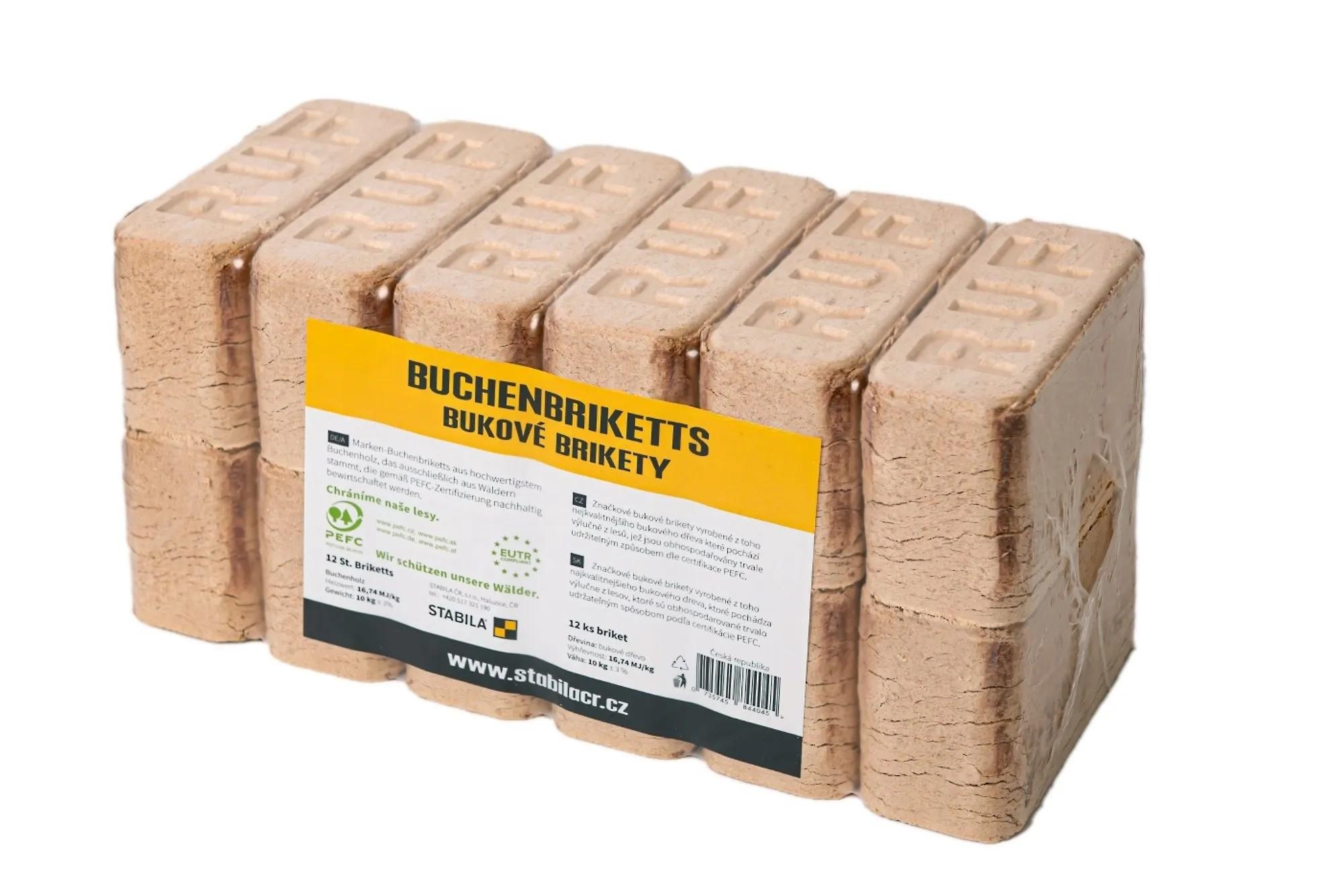 BUKOVÉ BRIKETY – PALETA 975 KG